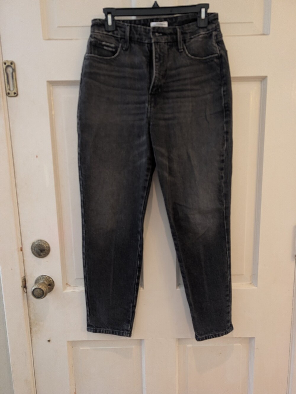 Good American High-Rise Washed Baggy Black Jeans